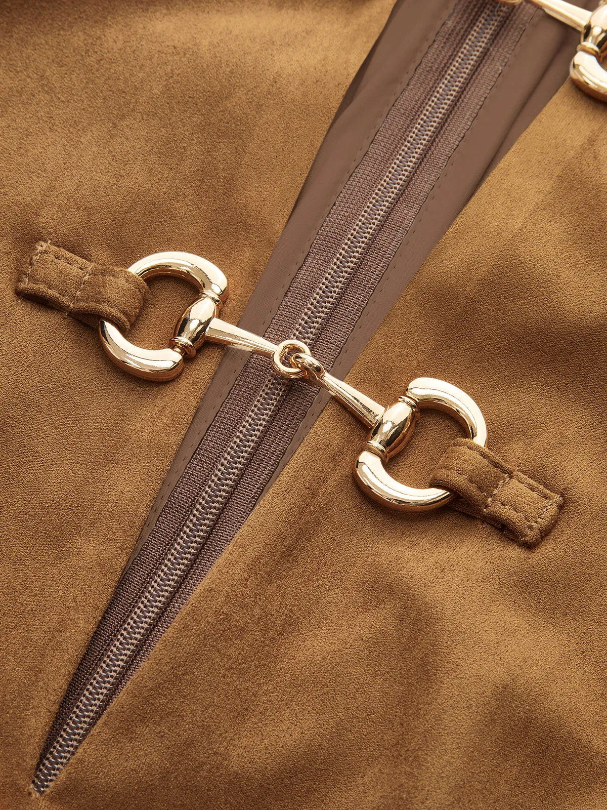 Pleated Hem Panel Suede Effect Mini Dress sold by COMMENSE product image thumbnail 3