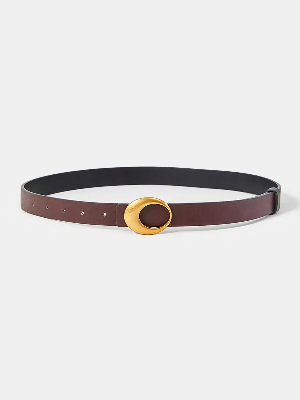 Crescent Buckle Leather Belt sold by COMMENSE product image thumbnail 4