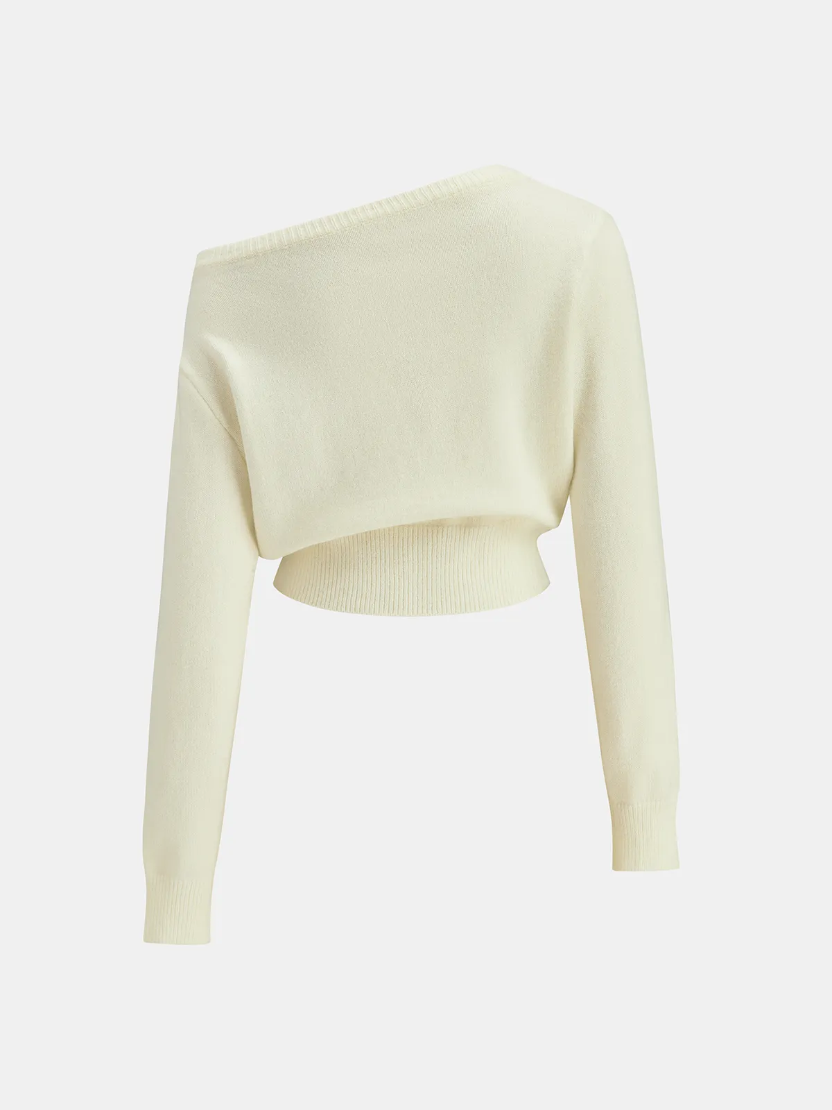 Off-Shoulder Knit Sweater sold by COMMENSE product image thumbnail 3