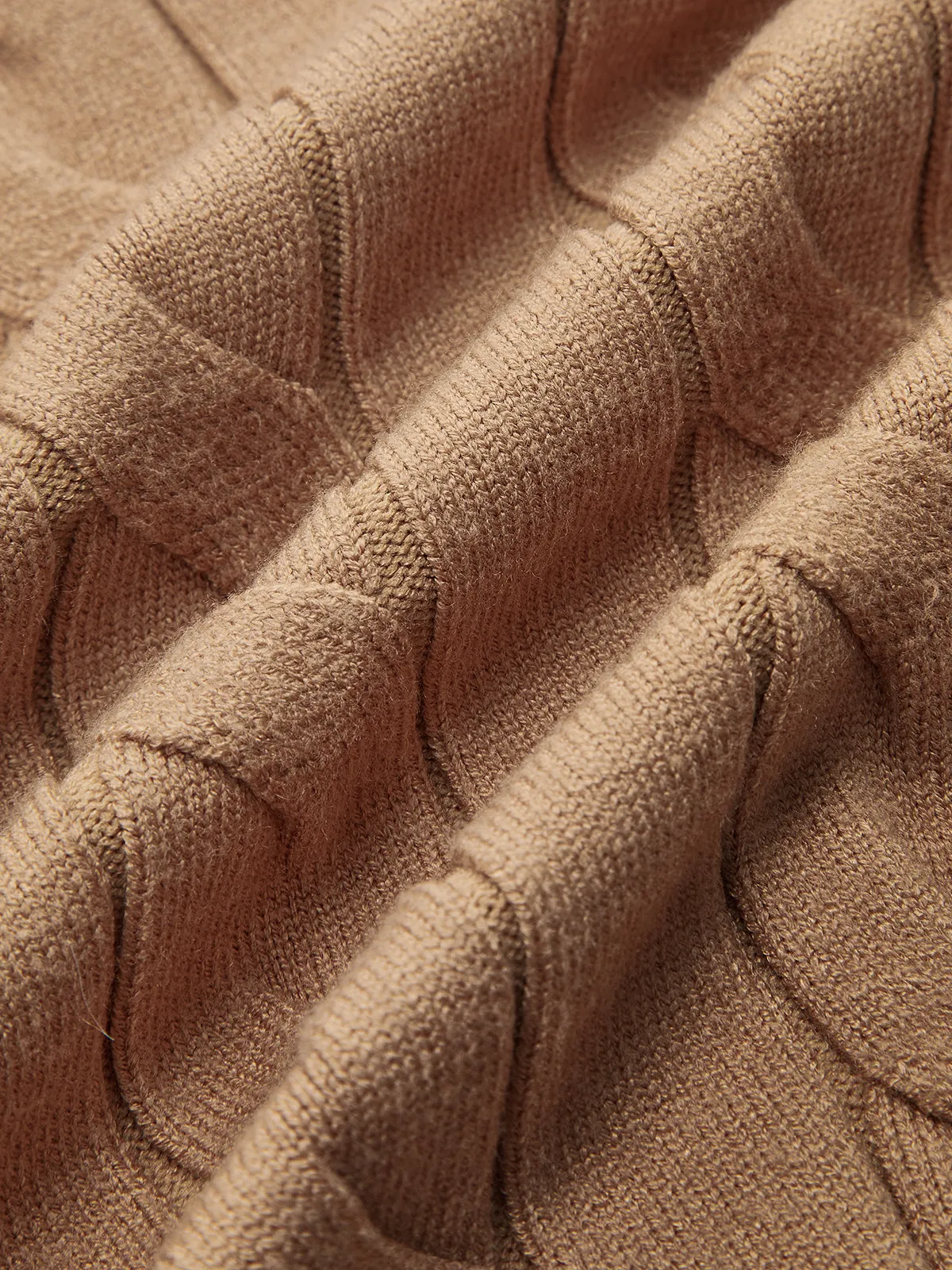 Cable Knit Zip-Up Cardigan sold by COMMENSE product image thumbnail 4