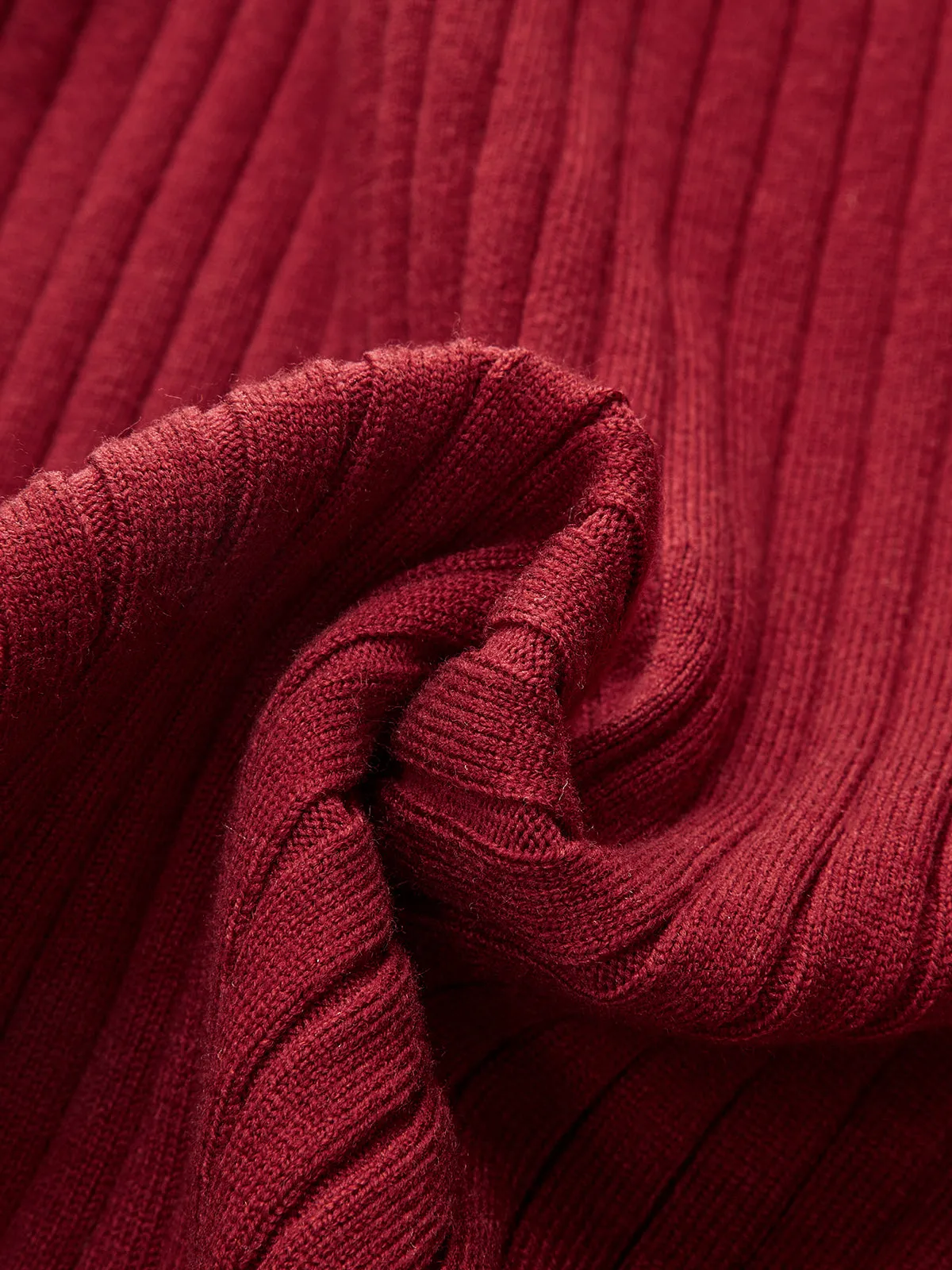 Bell Sleeve Mermaid Hem Horsebit Knit Midi Dress sold by COMMENSE product image thumbnail 3