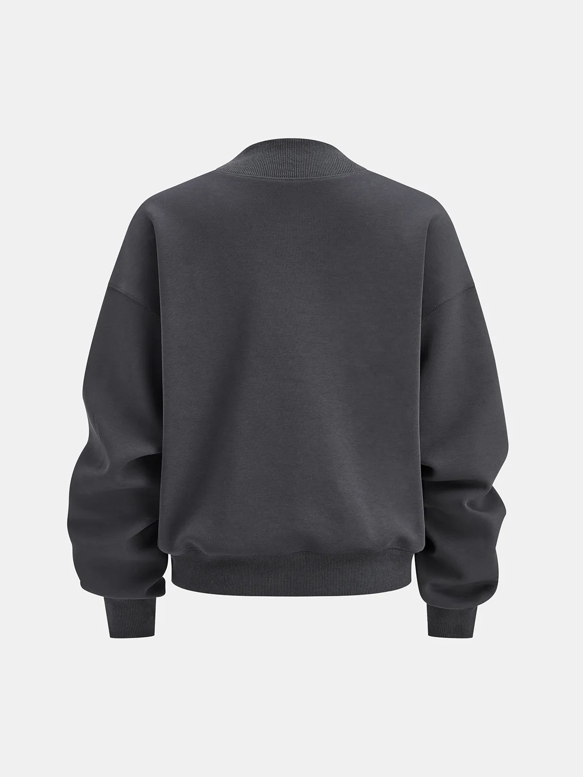 Long Sleeve V-Neck Cropped Sweatshirt sold by COMMENSE product image thumbnail 2