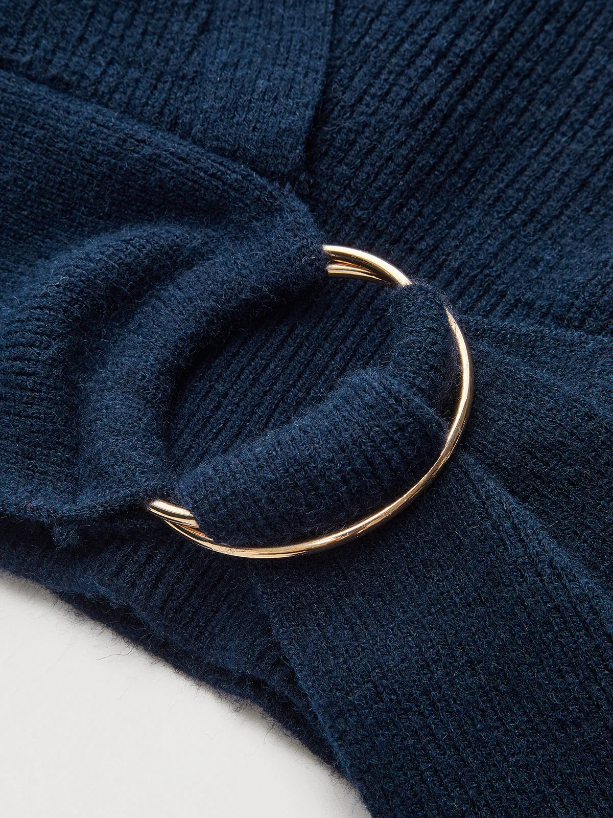 Metal Ring Knit Wrap Cardigan sold by COMMENSE product image thumbnail 4