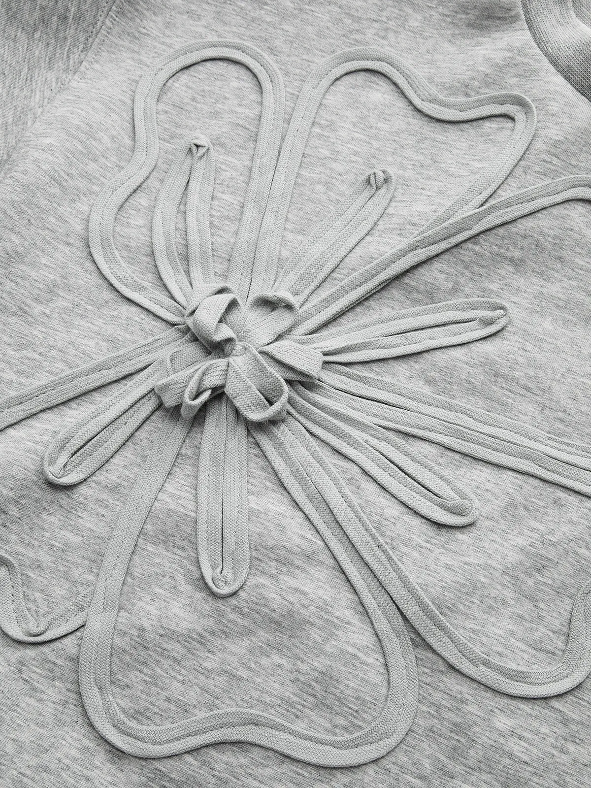 Floral Applique Cropped Sweatshirt sold by COMMENSE product image thumbnail 4