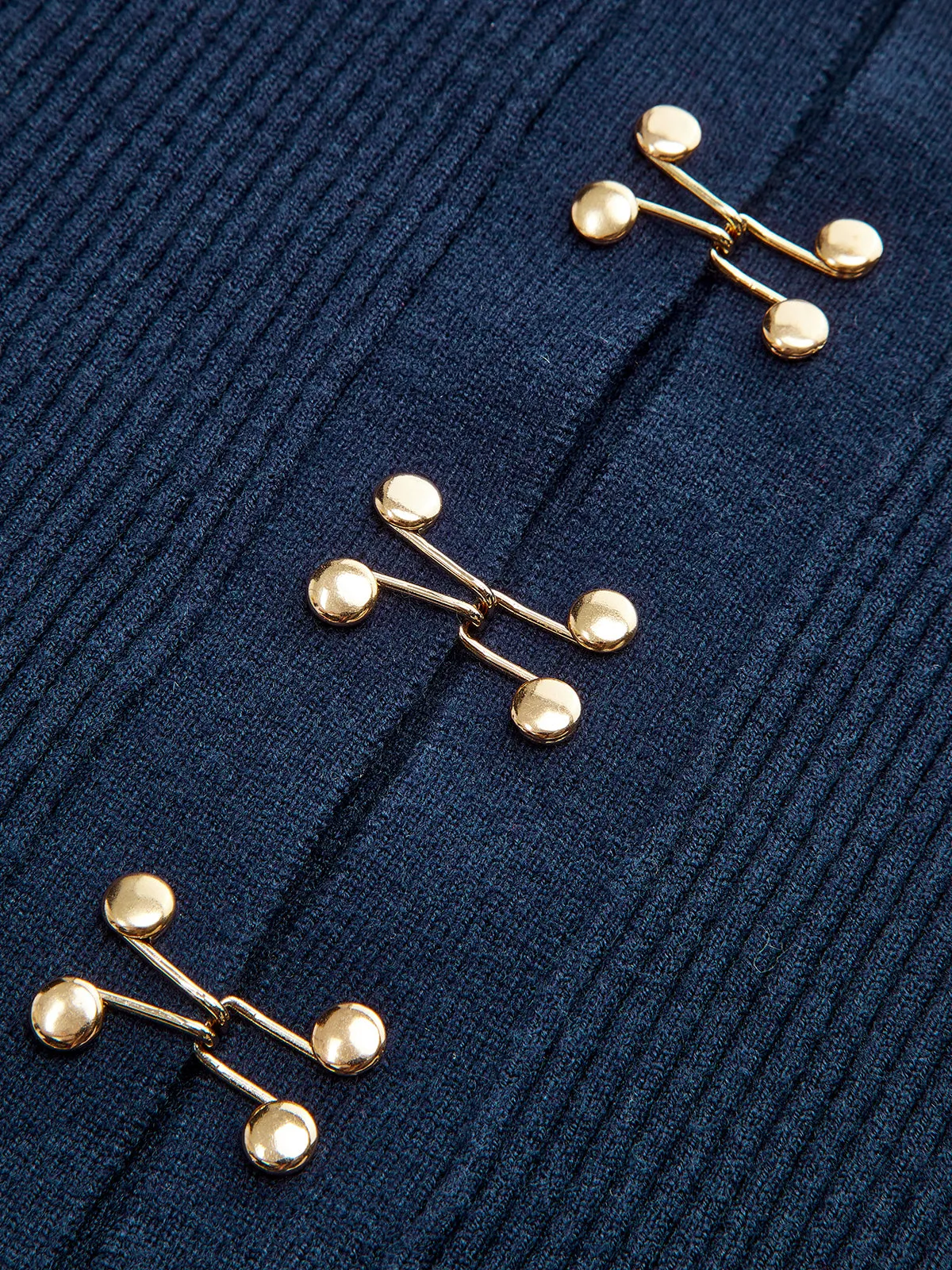 Hook-and-Eye Deep V-Neck Cardigan sold by COMMENSE product image thumbnail 4