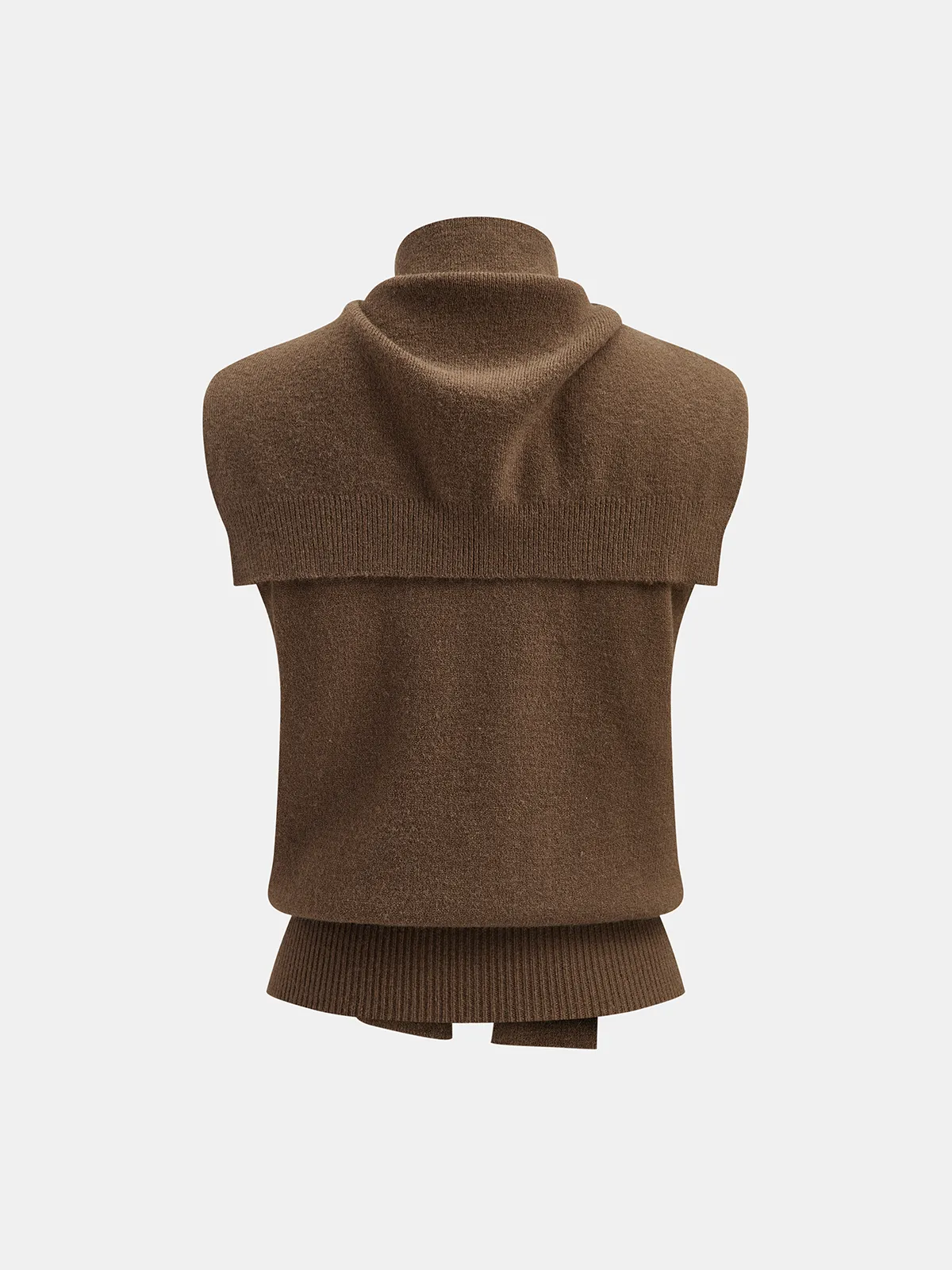 Sleeveless Knit Vest with Shawl Detail sold by COMMENSE product image thumbnail 2