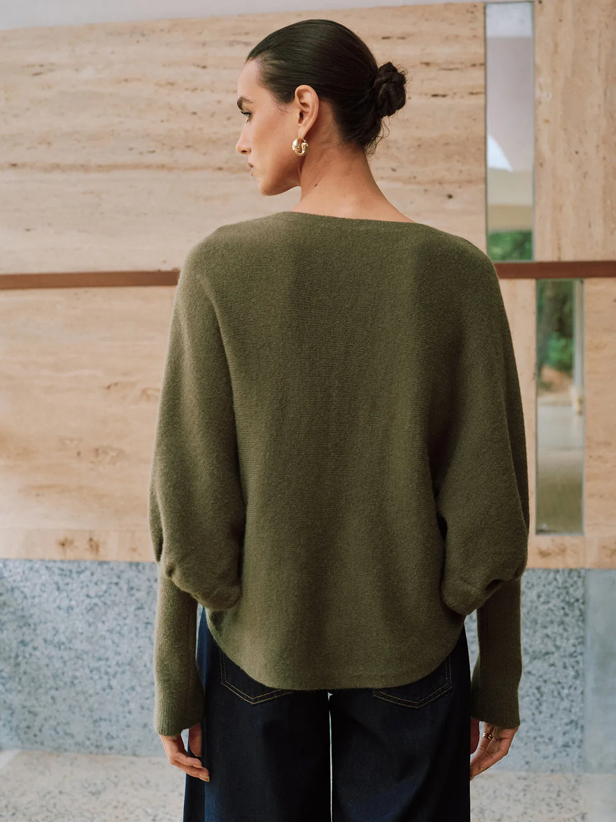 Batwing Sleeve Sweater sold by COMMENSE product image thumbnail 5