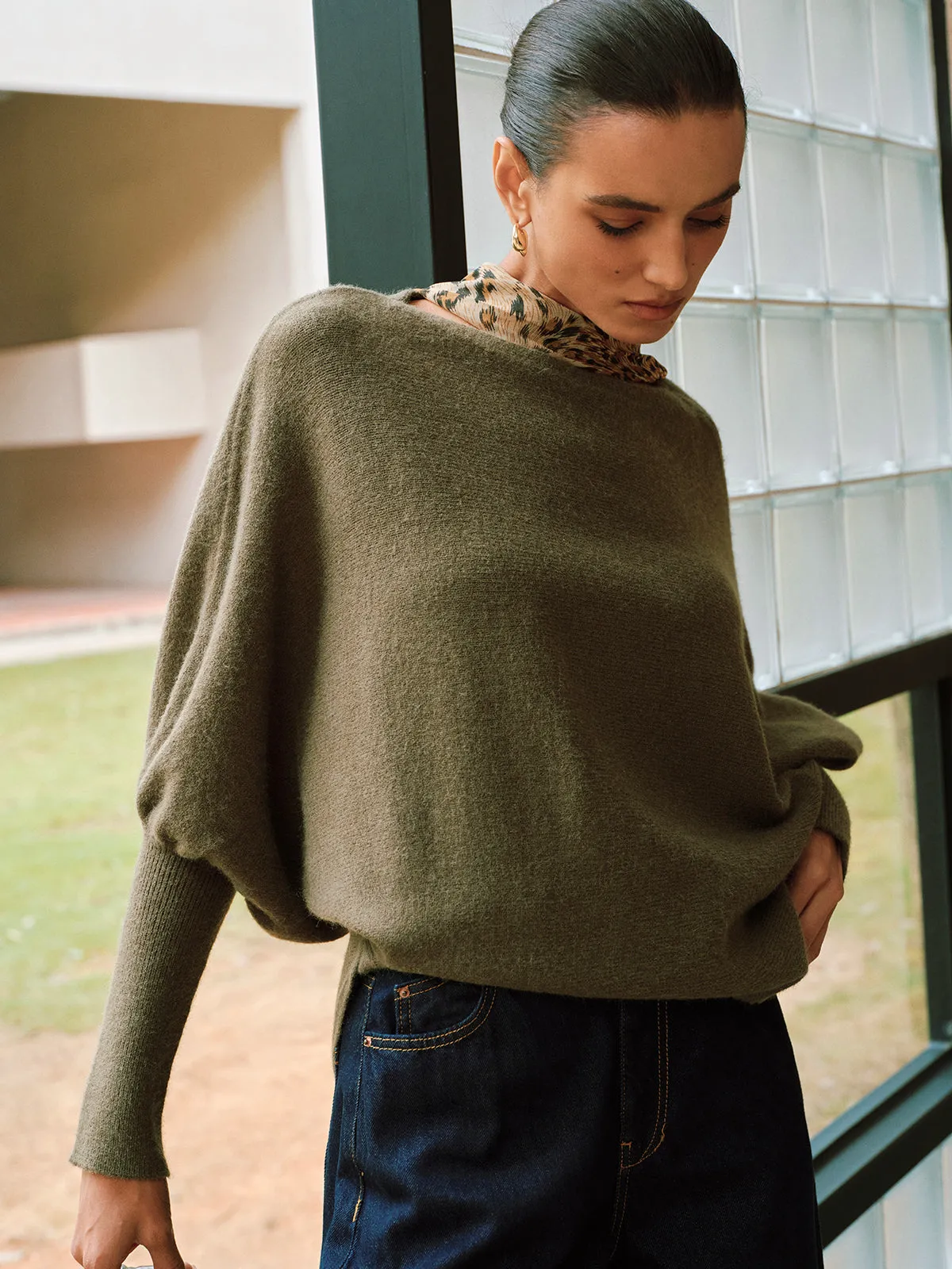 Batwing Sleeve Sweater sold by COMMENSE product image thumbnail 2