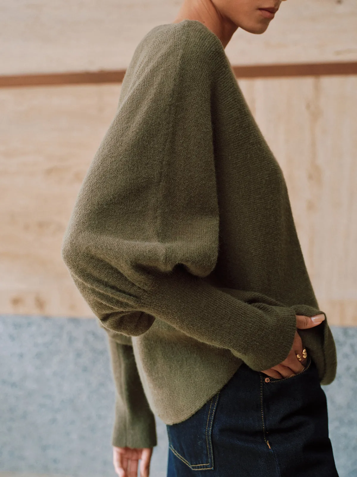 Batwing Sleeve Sweater sold by COMMENSE product image thumbnail 3