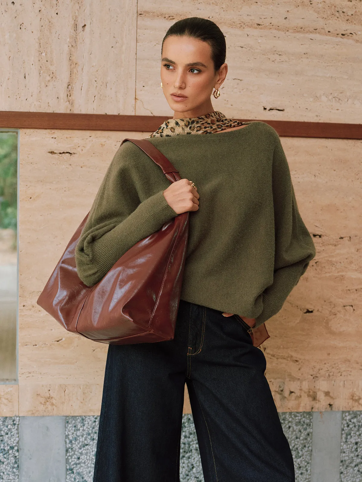 Batwing Sleeve Sweater sold by COMMENSE product image thumbnail 4