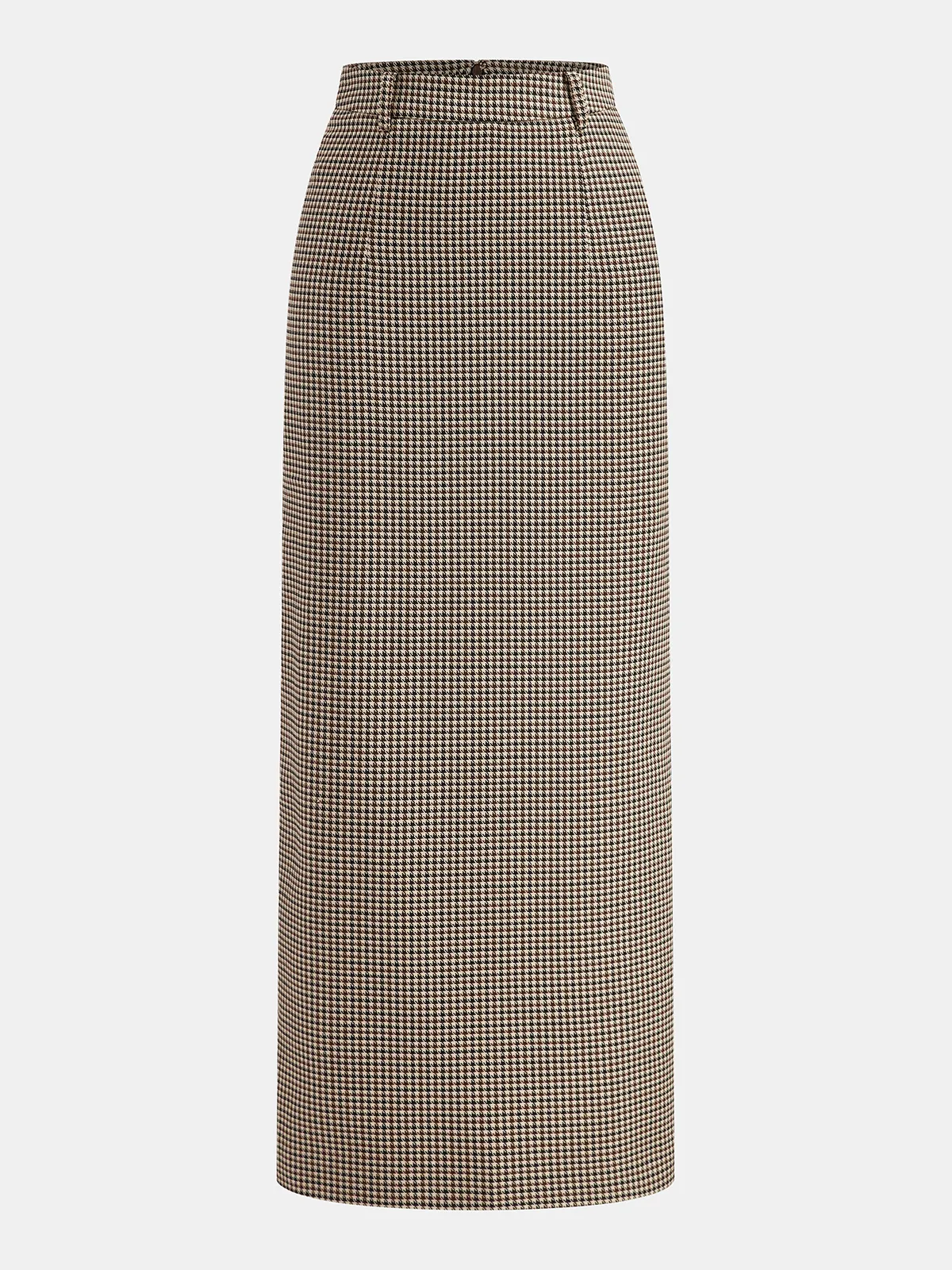 Houndstooth Midi Pencil Skirt sold by COMMENSE