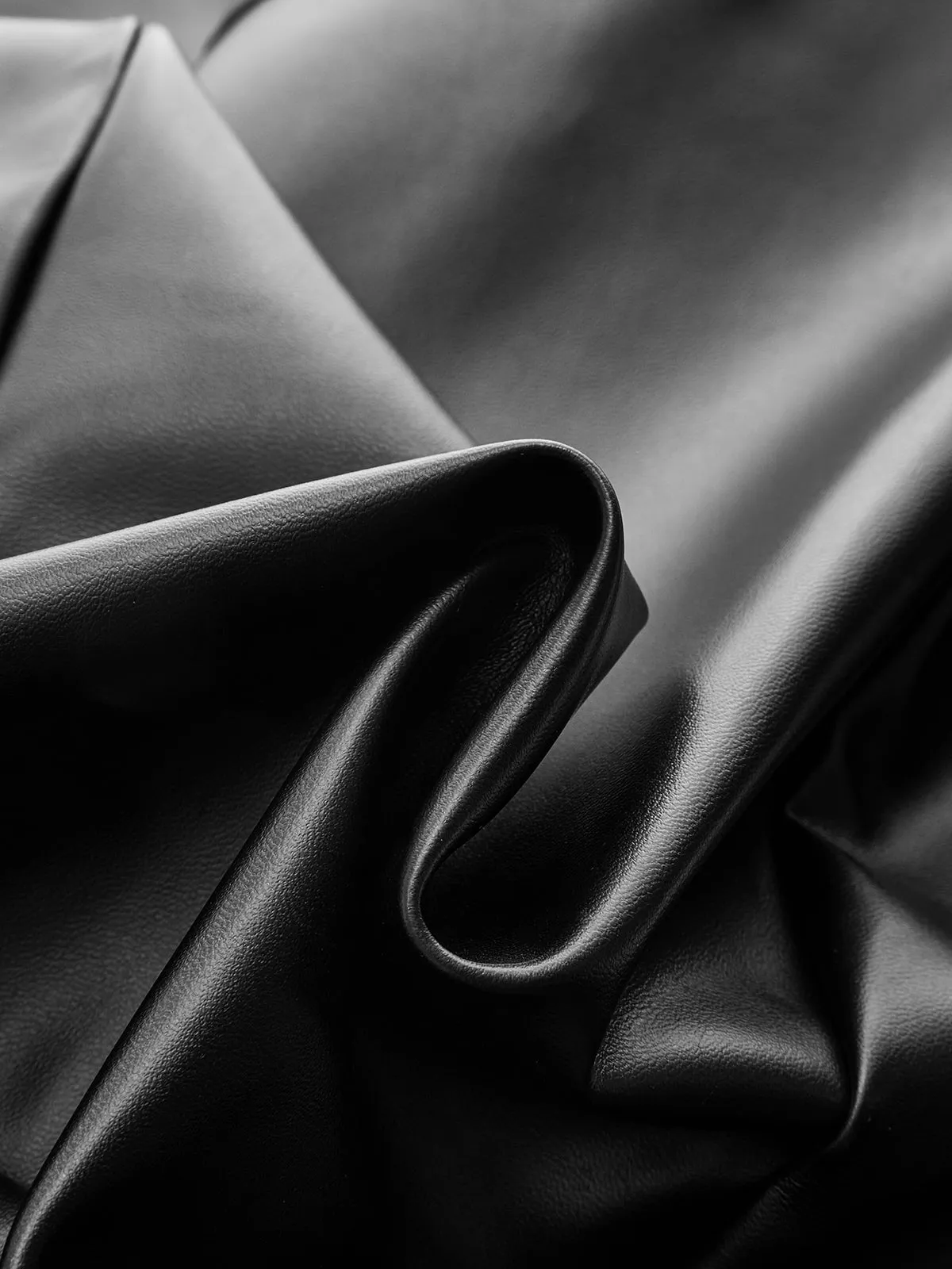 Faux Leather Asymmetric One-Shoulder Top sold by COMMENSE product image thumbnail 3