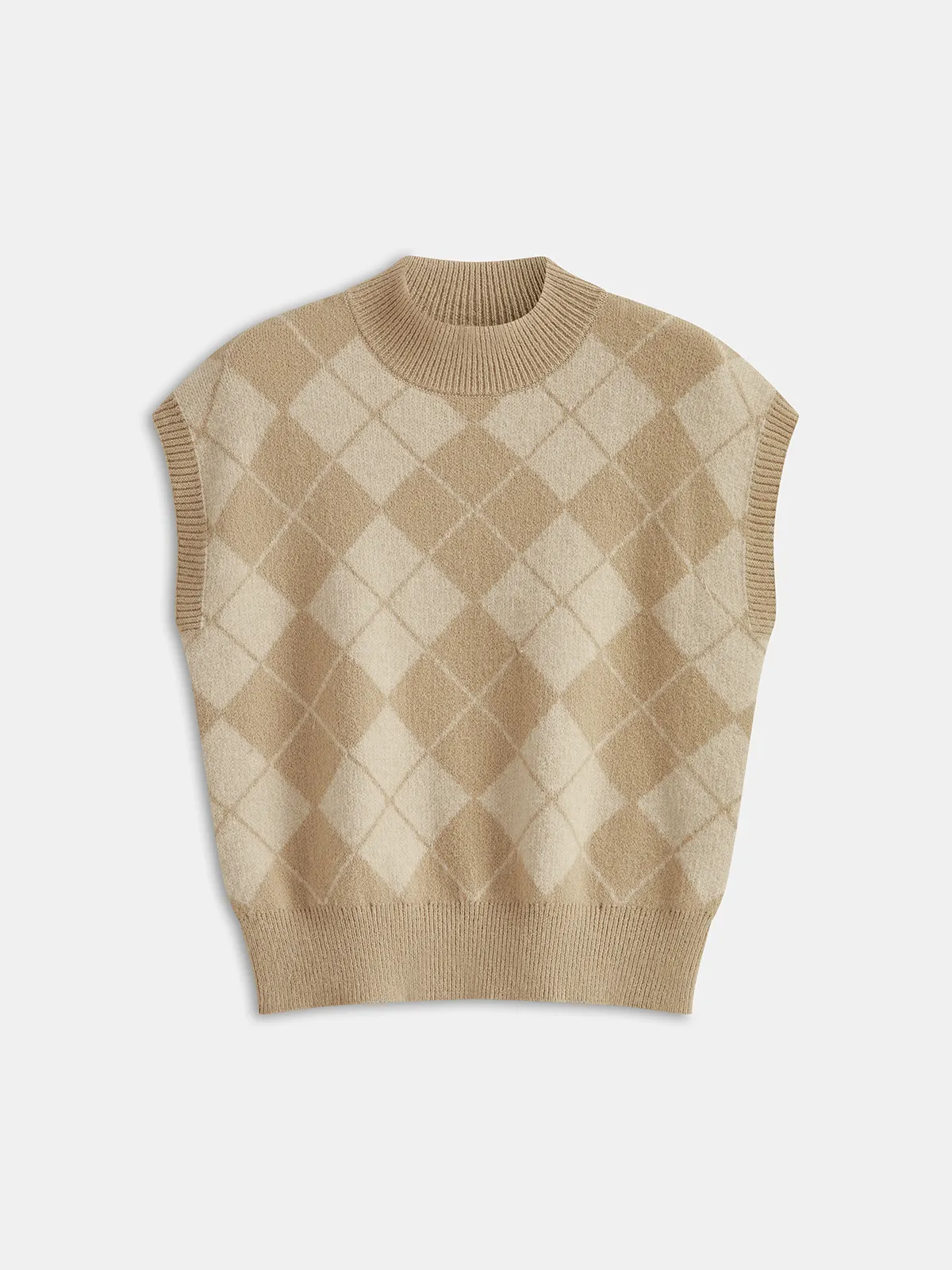 Argyle Knit Sleeveless Vest sold by COMMENSE