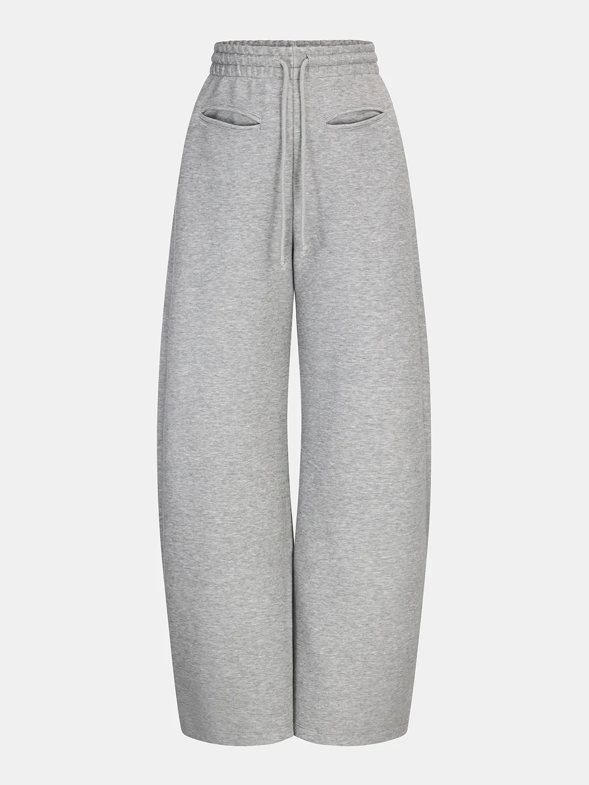 Curved-Leg Drawstring Sweatpants sold by COMMENSE