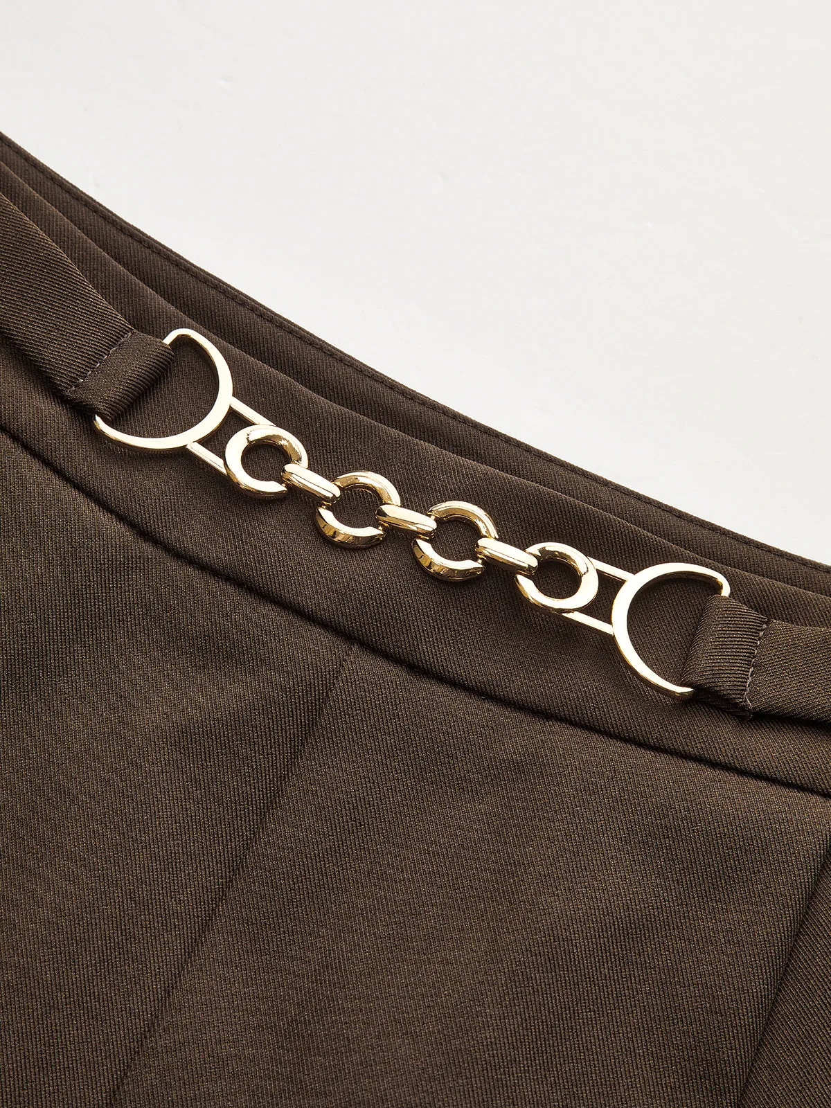 Chain Detail Wide-Leg Pants sold by COMMENSE product image thumbnail 4