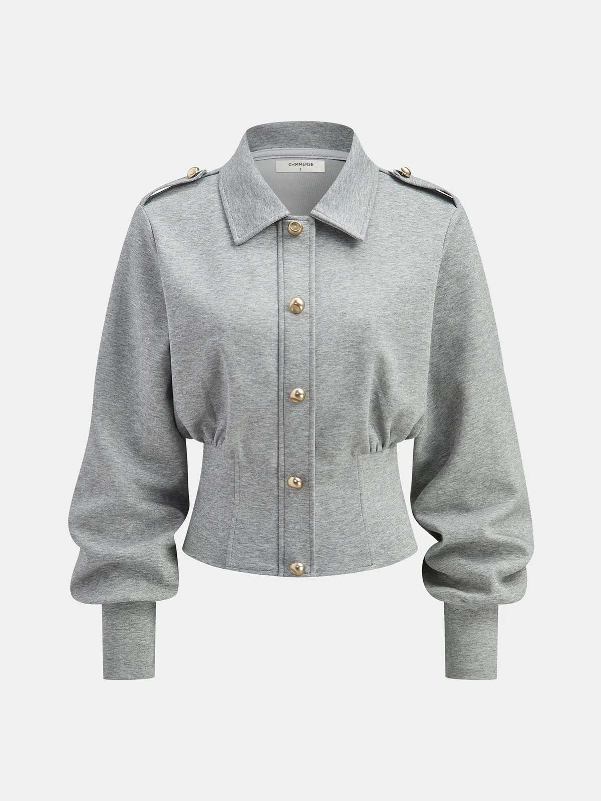 Metal Button Collared Jacket sold by COMMENSE