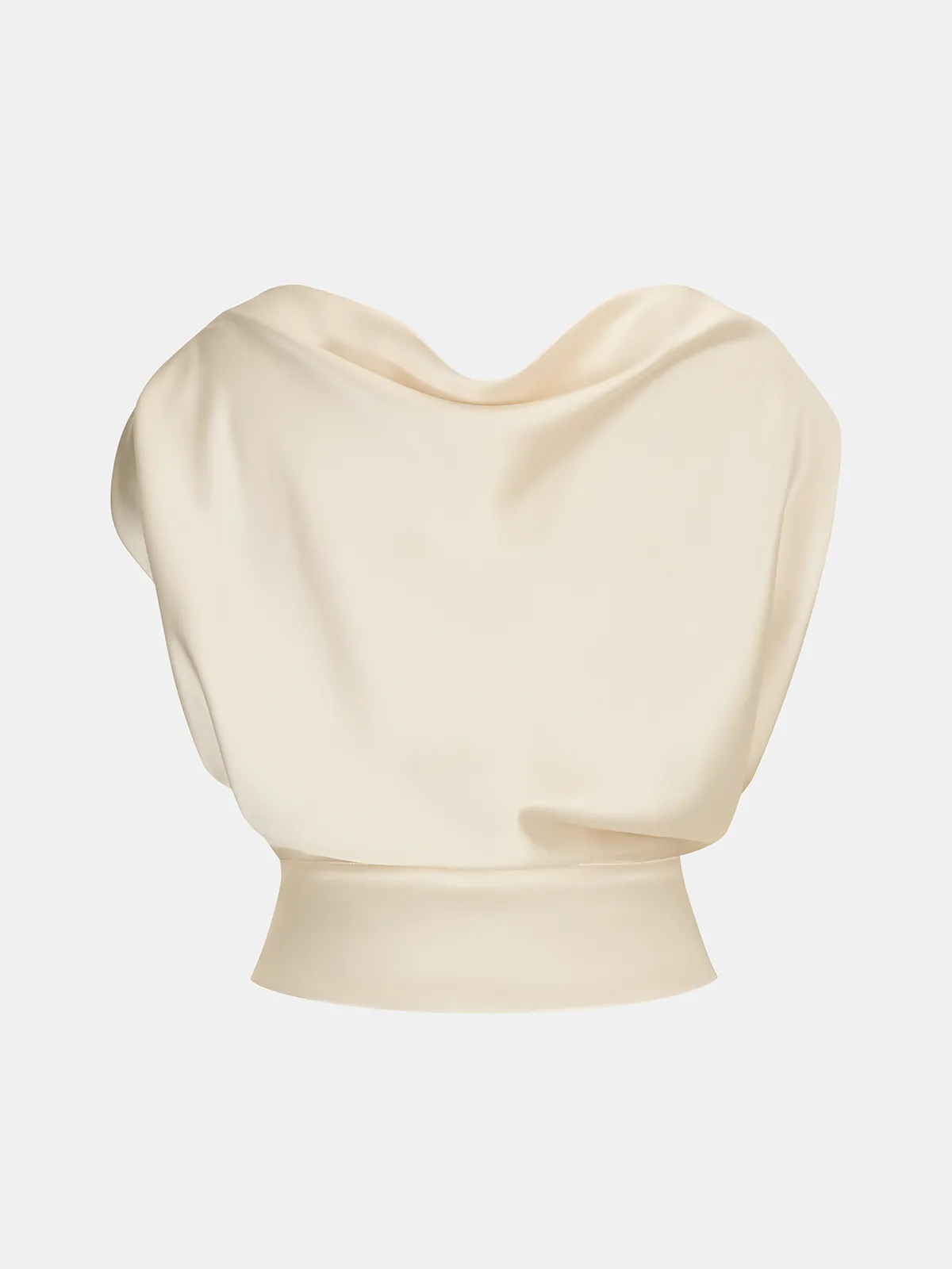 Satin Cowl Neck Top and Skirt Set sold by COMMENSE product image thumbnail 3