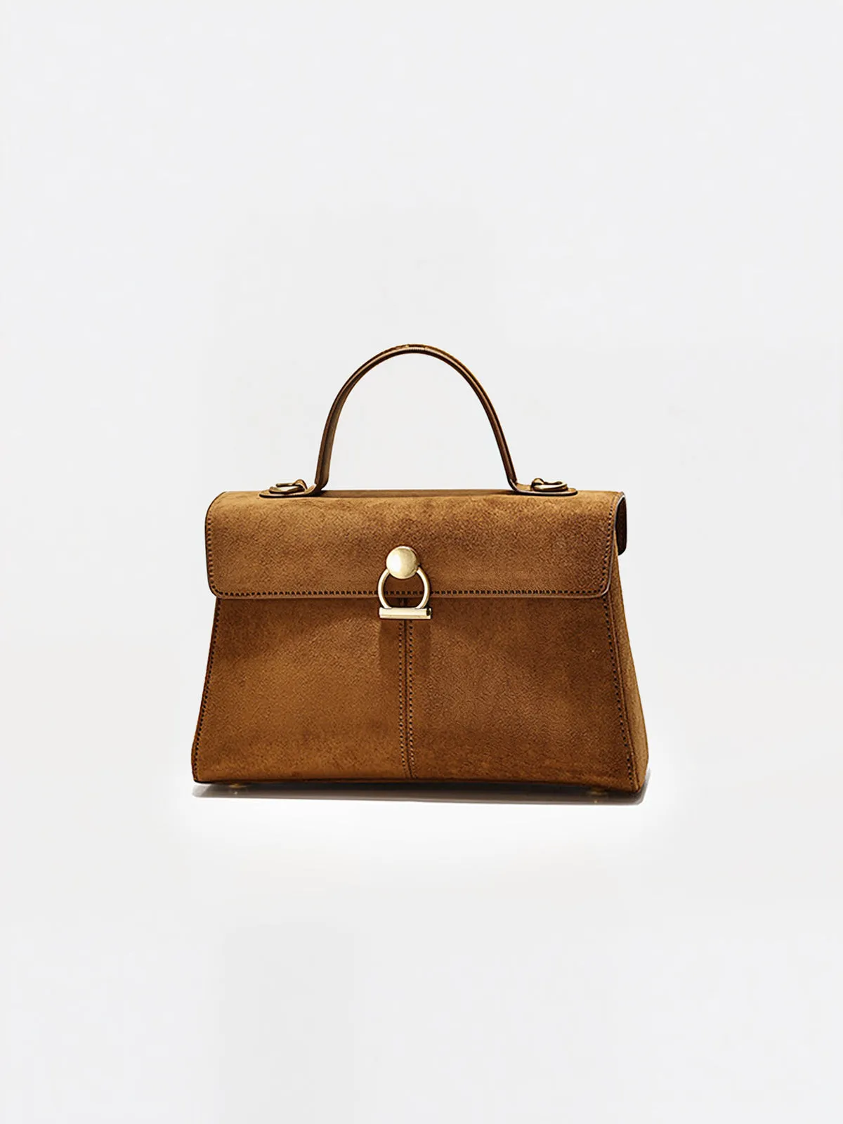 Suede Effect Top-Handle Bag sold by COMMENSE