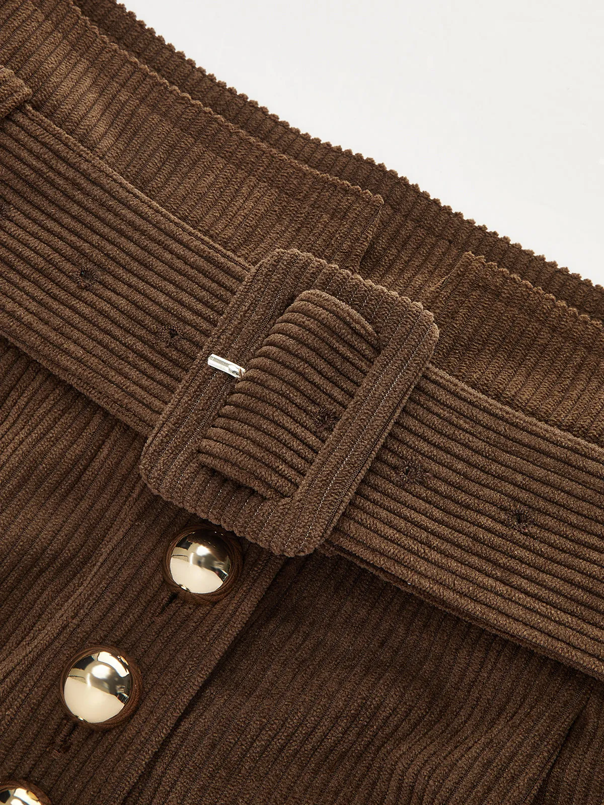 Belted Corduroy Wide-Leg Pants sold by COMMENSE product image thumbnail 4