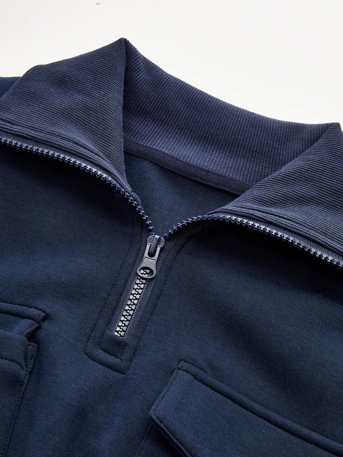 Turtleneck Half-Zip Cinched Waist Knit Top sold by COMMENSE product image thumbnail 5