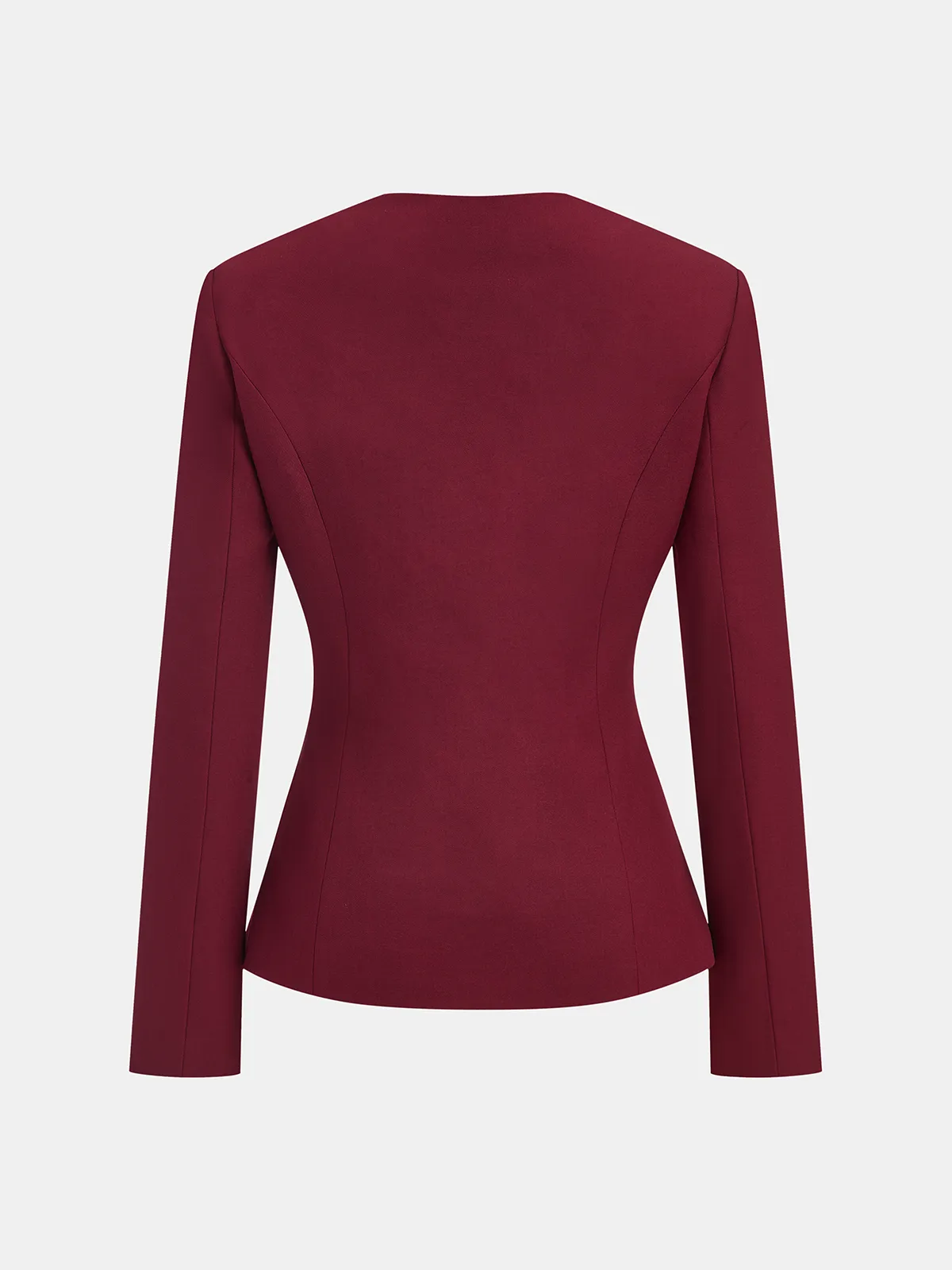 Square Neck Metal Button Fitted Blazer sold by COMMENSE product image thumbnail 2