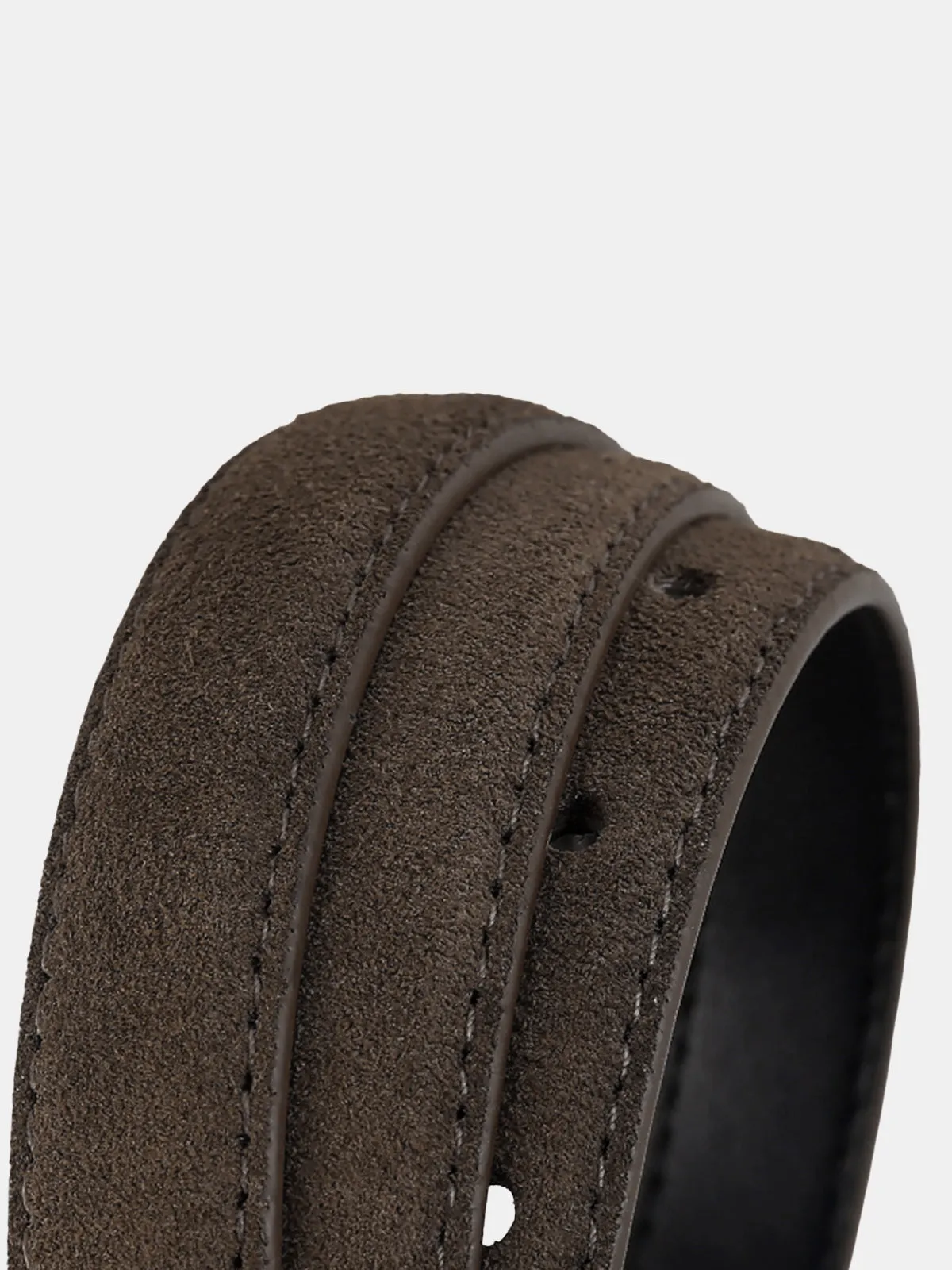 Rectangular Buckle Suede Effect Leather Belt sold by COMMENSE product image thumbnail 3