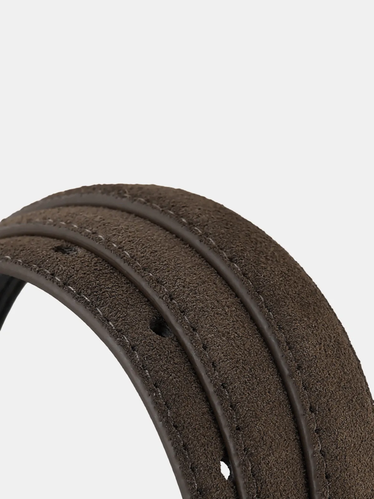 Rectangular Buckle Suede Effect Leather Belt sold by COMMENSE product image thumbnail 4