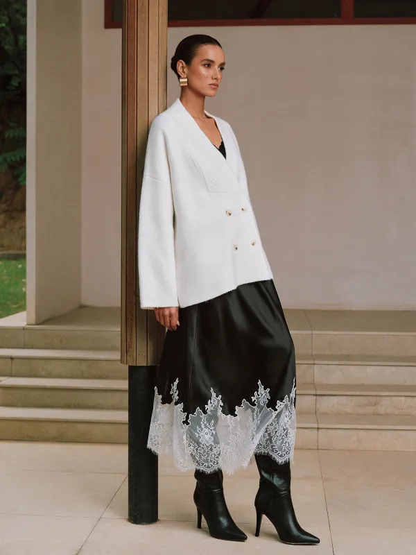 Double-Breasted Oversized Cardigan sold by COMMENSE