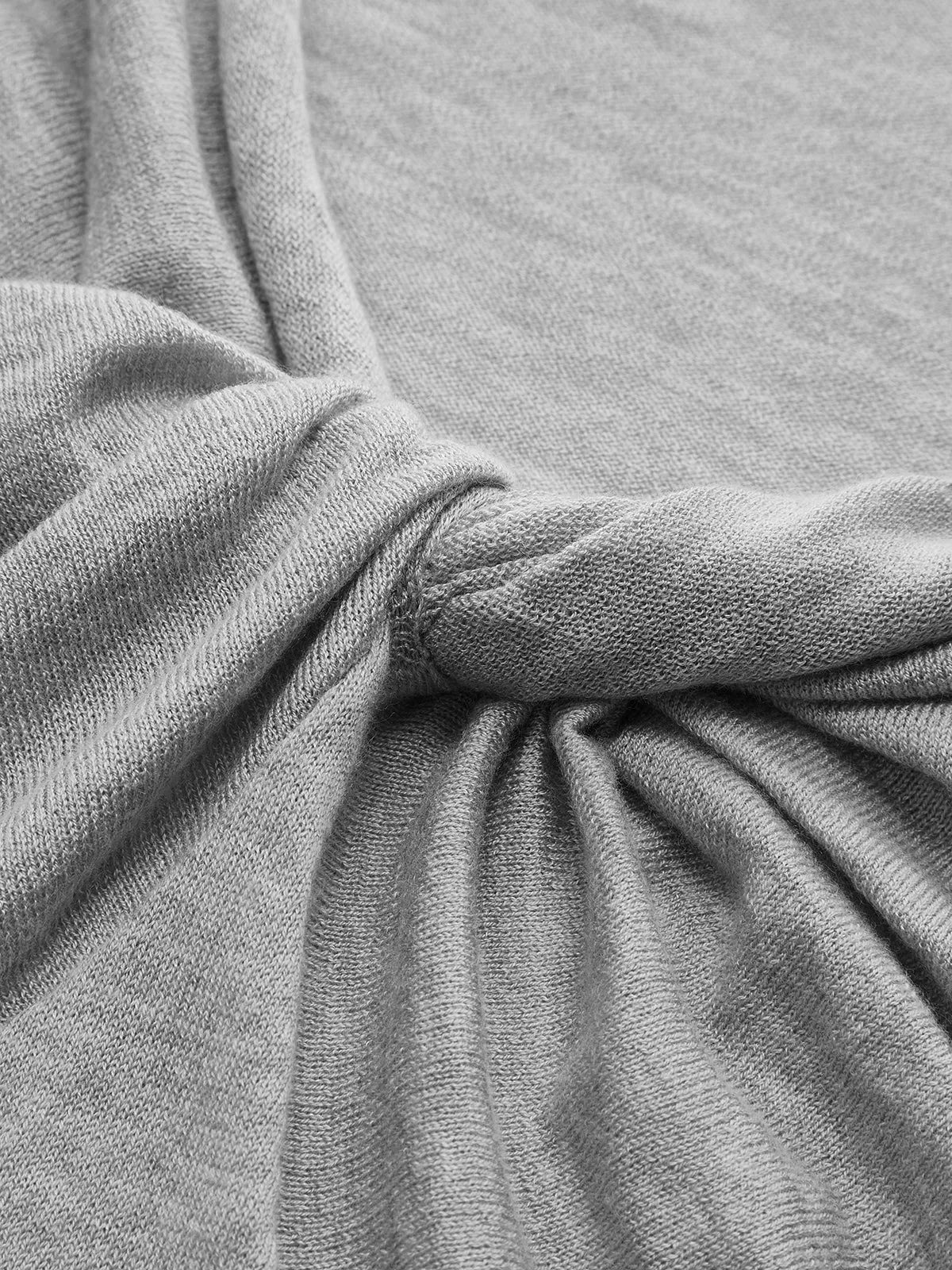 Twist-Front Wool-Blend Knit Sweater sold by COMMENSE product image thumbnail 4