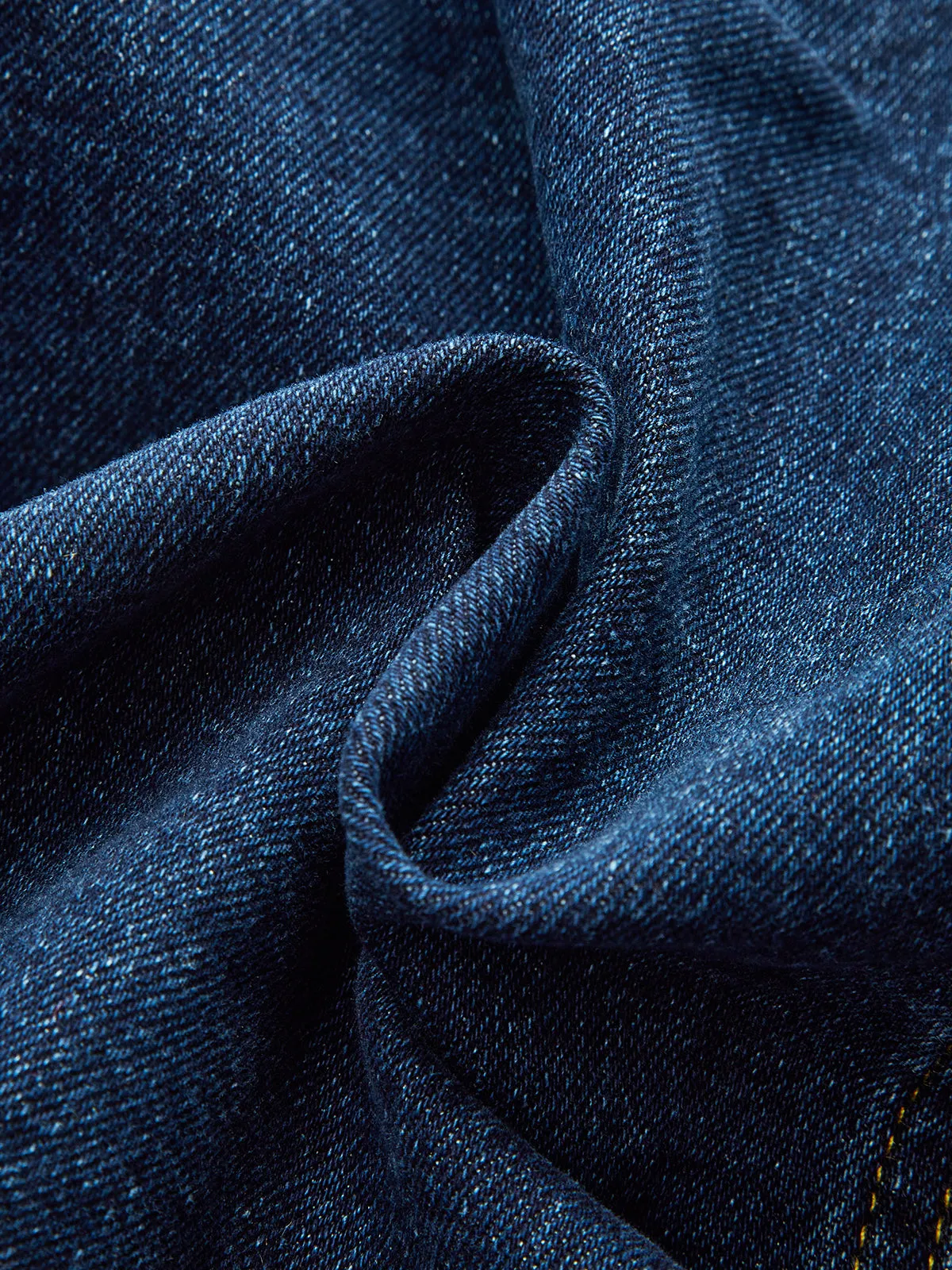 Metal Button-Front Denim Shirt Dress sold by COMMENSE product image thumbnail 4