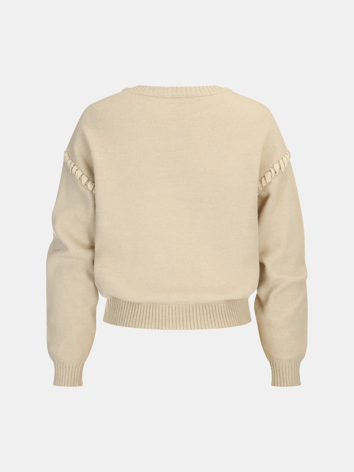 Lace-Up Trim Pear Pattern Sweater sold by COMMENSE product image thumbnail 2