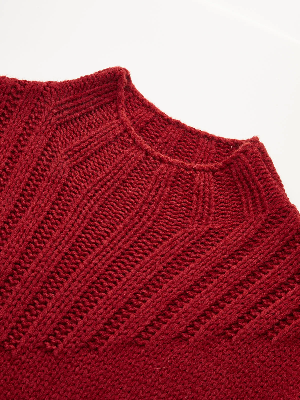 Mock Neck Knitted Sleeveless Vest sold by COMMENSE product image thumbnail 4