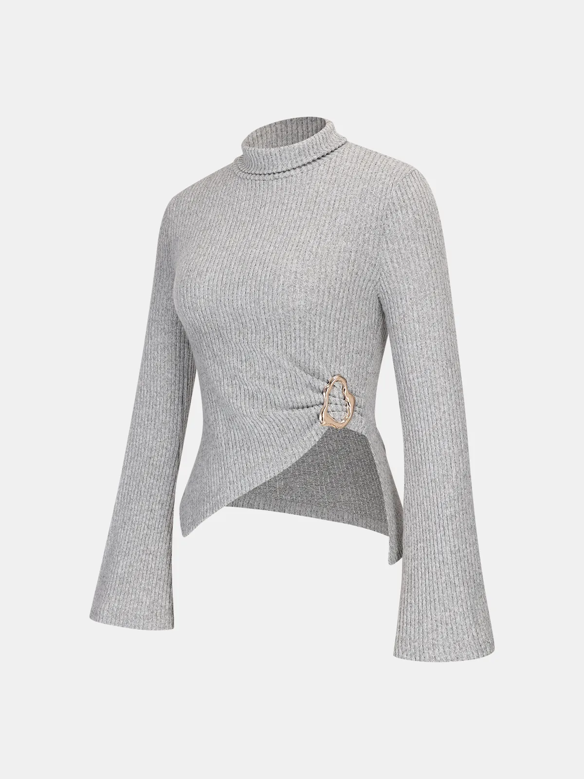 Ribbed Knit Top and Flared Pants Set sold by COMMENSE product image thumbnail 2