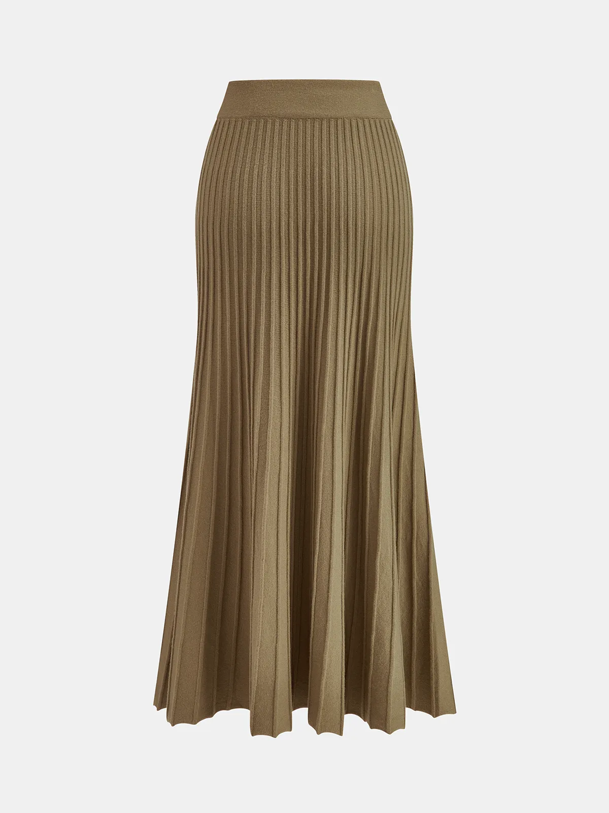 Flared Hem Knit Midi Skirt sold by COMMENSE product image thumbnail 2