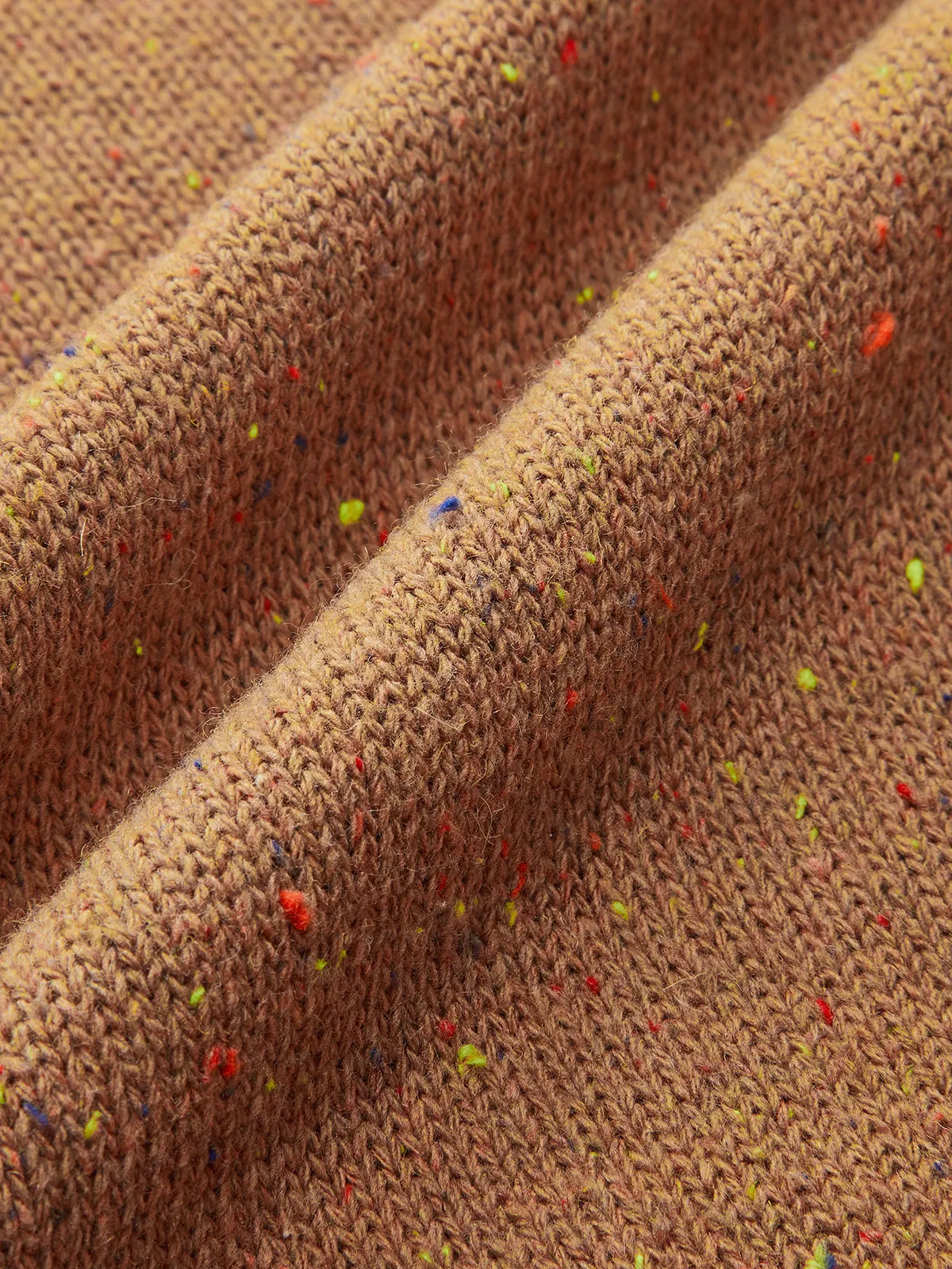 Subtle Fleck Detail Wool-Blend Knit Polo Sweater sold by COMMENSE product image thumbnail 3