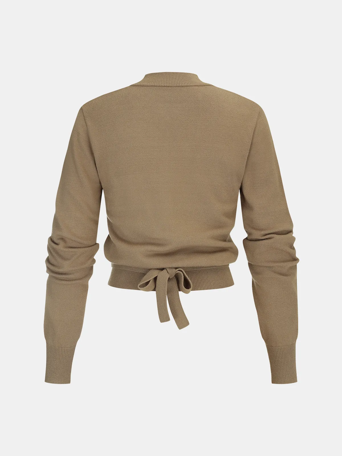 Cut-Out Shoulder Tie-Back Sweater sold by COMMENSE product image thumbnail 2