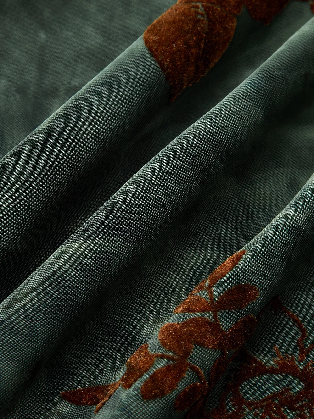 Floral Asymmetric Ruffle Long Sleeve Top sold by COMMENSE product image thumbnail 3