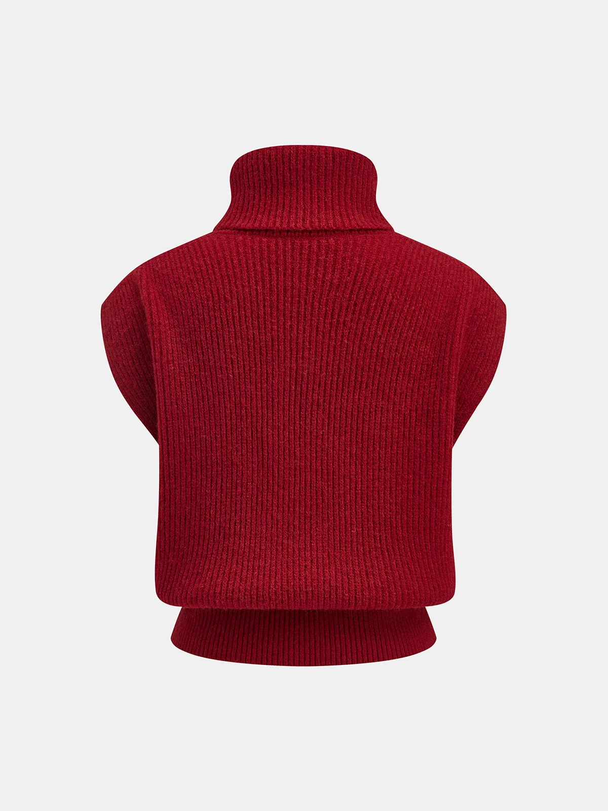 Turtleneck Ribbed Sweater Vest sold by COMMENSE product image thumbnail 2