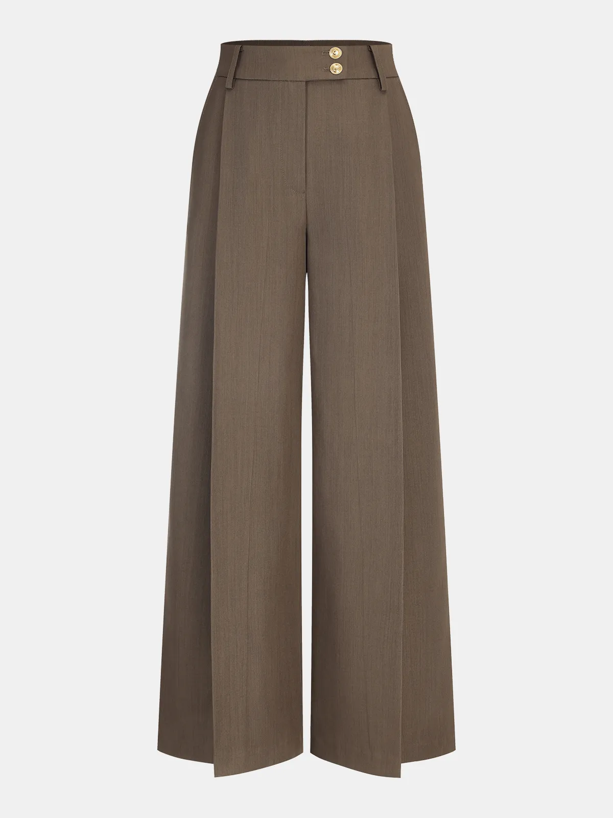 High-Waist Pleated Wide-Leg Pants sold by COMMENSE
