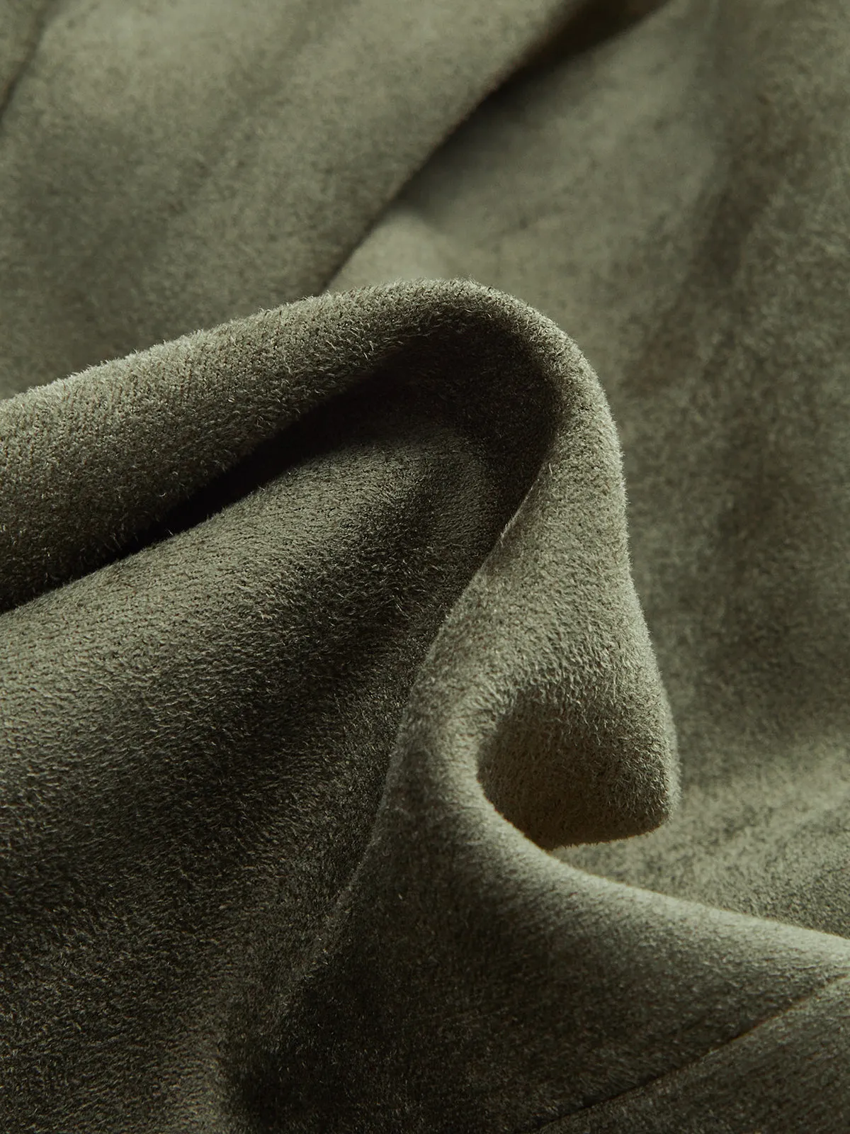 Suede Effect Cinched Waist Jacket sold by COMMENSE product image thumbnail 3