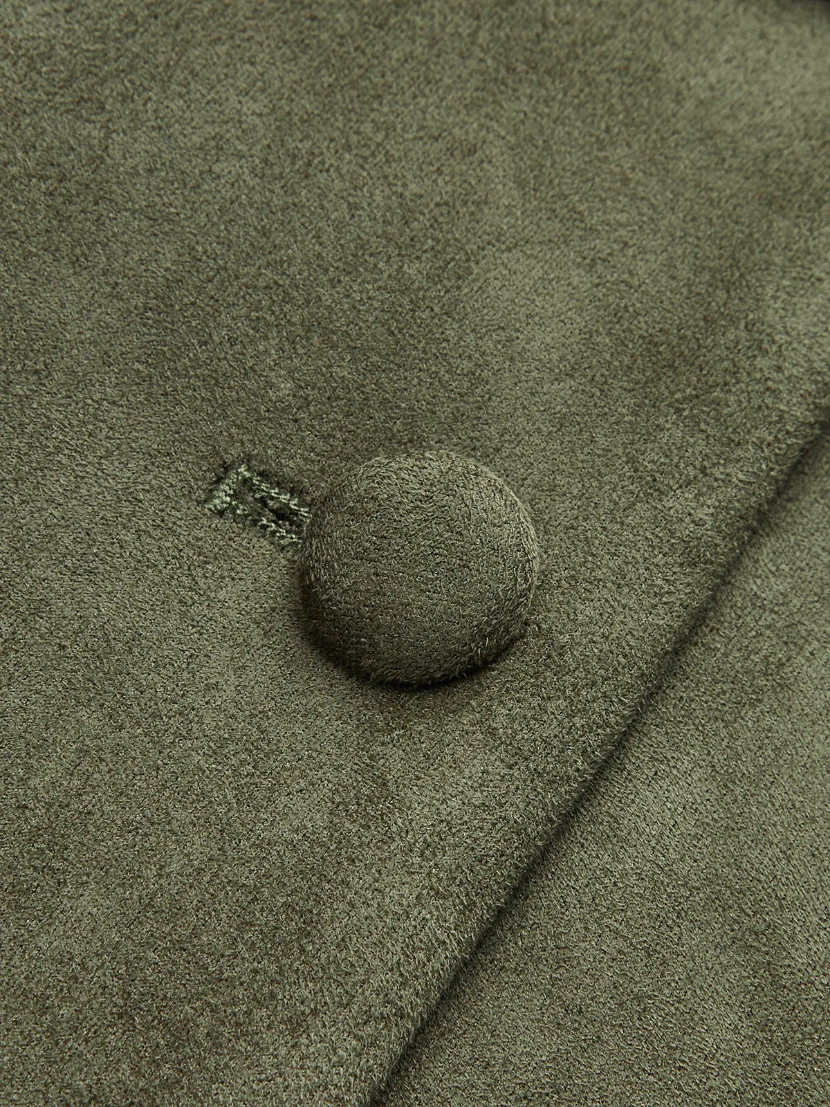 Suede Effect Cinched Waist Jacket sold by COMMENSE product image thumbnail 4