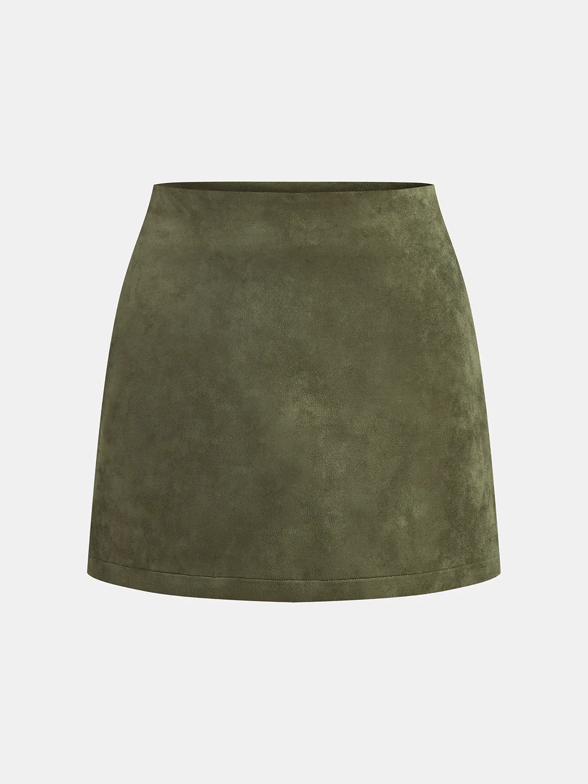 Suede Effect A-Line Mini Skirt sold by COMMENSE