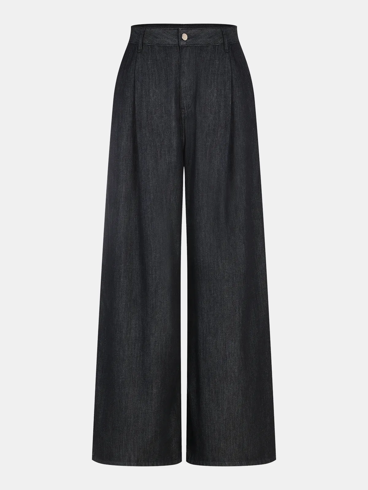 High-Waist Denim Extra Long Wide-Leg Pants sold by COMMENSE