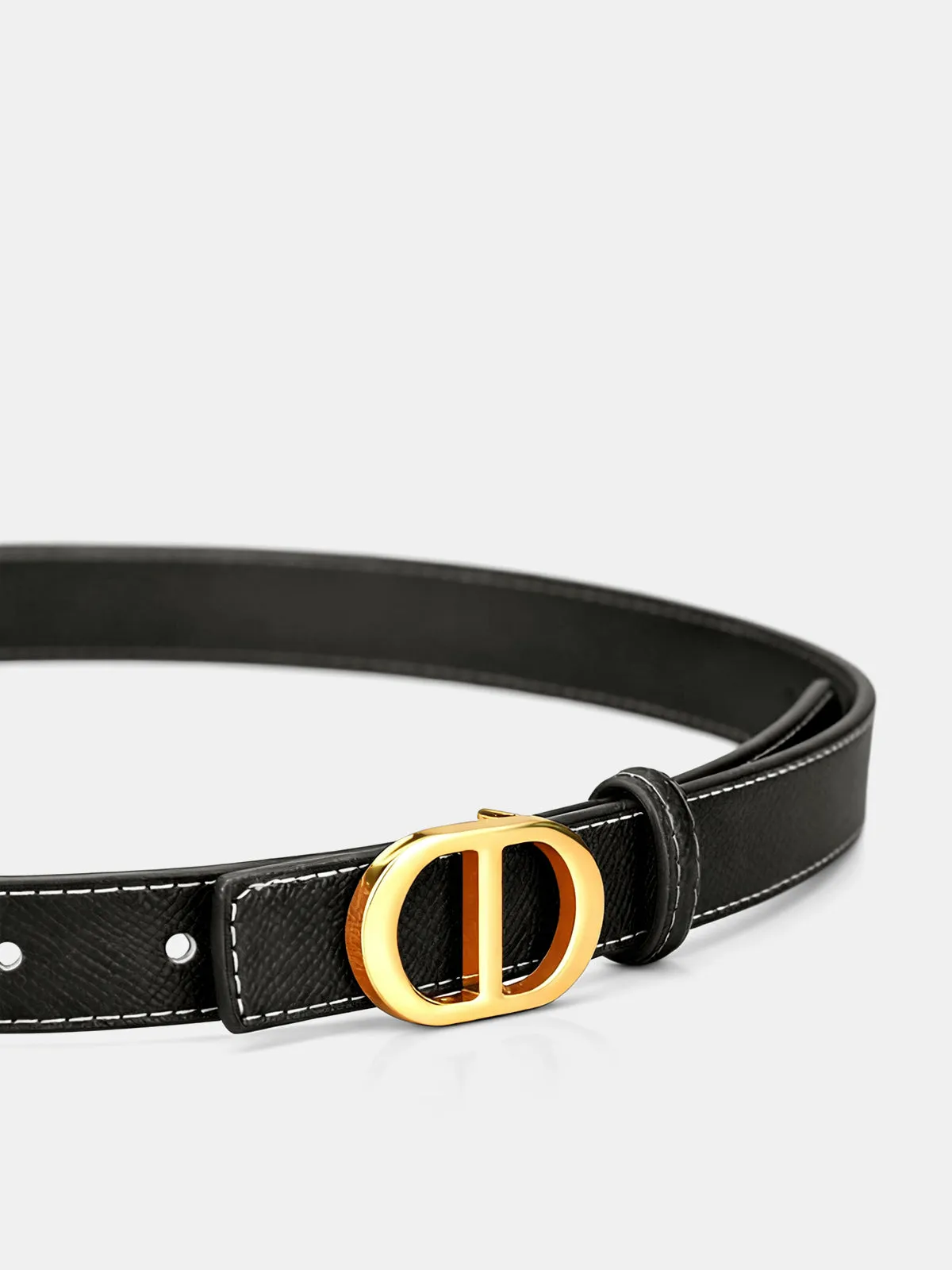 Metal Buckle Leather Thin Belt sold by COMMENSE product image thumbnail 2