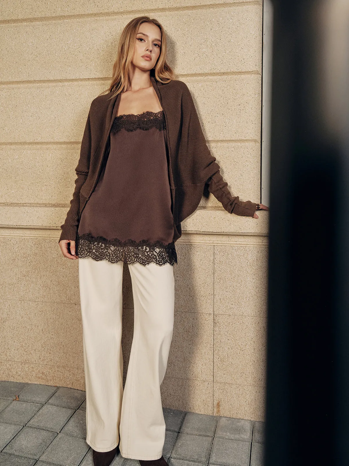 Wool Blend Batwing Sleeve Cardigan sold by COMMENSE product image thumbnail 3