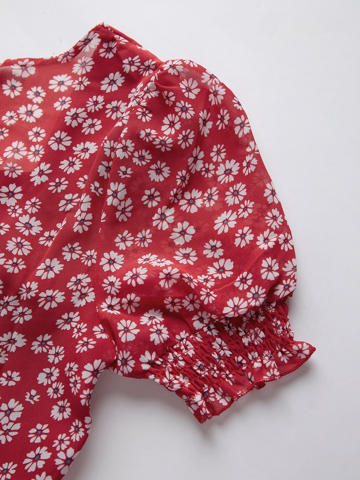 Square Neck Floral Midi Dress sold by COMMENSE product image thumbnail 3