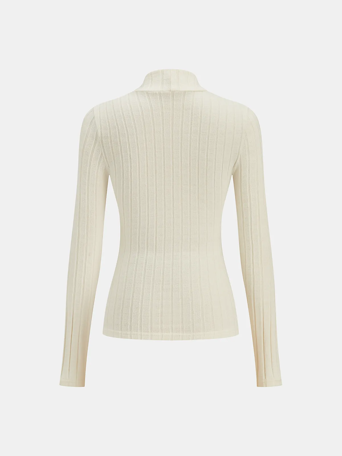 Mock Neck Ribbed Knit Top sold by COMMENSE product image thumbnail 3