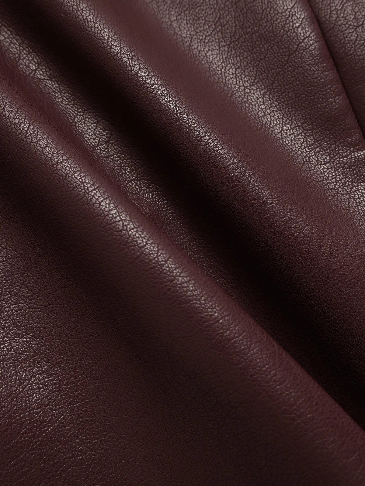 Collared Faux Leather Cropped Cross-Front Top sold by COMMENSE product image thumbnail 4