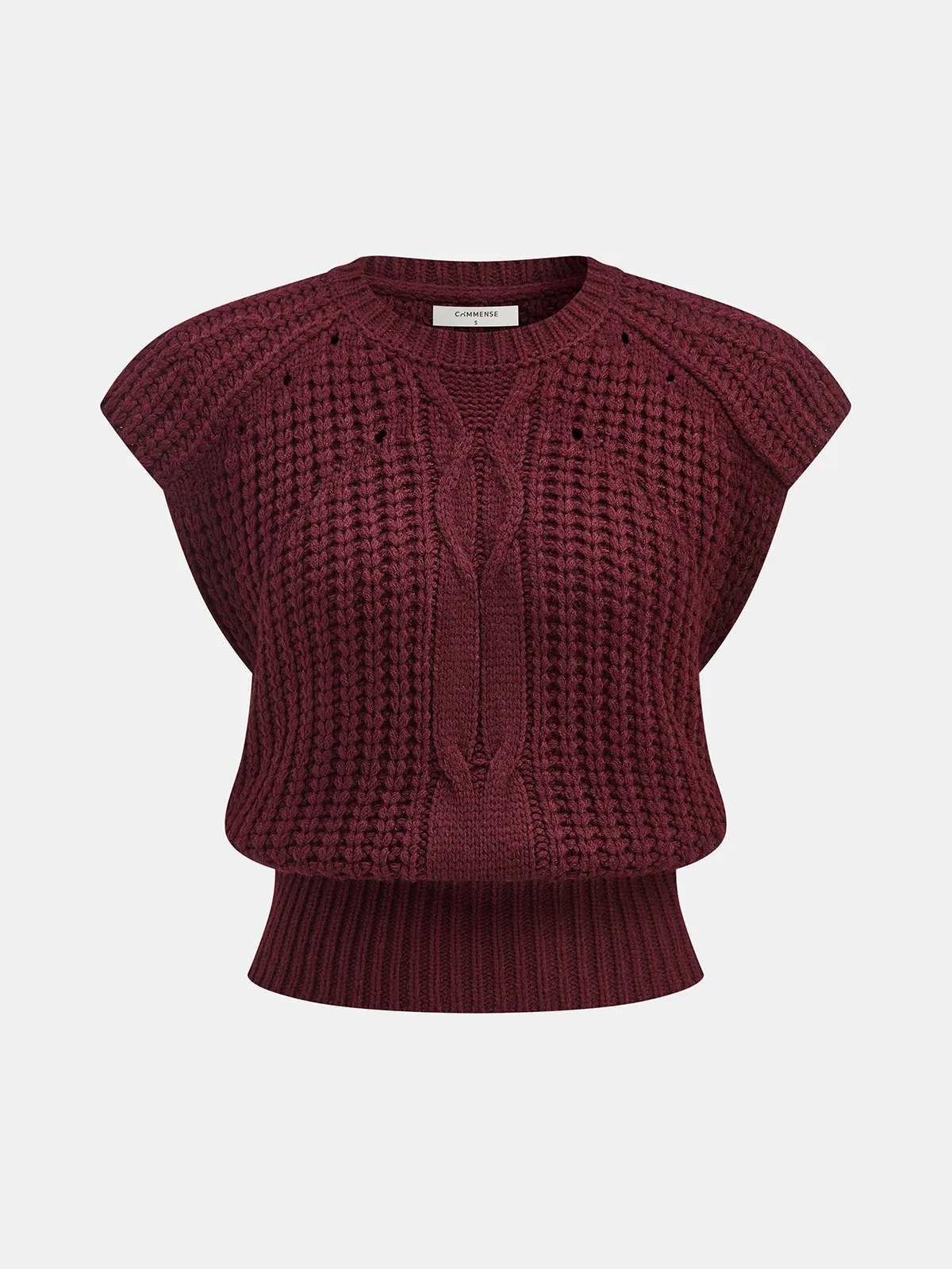 Sleeveless Cable Knit Vest sold by COMMENSE