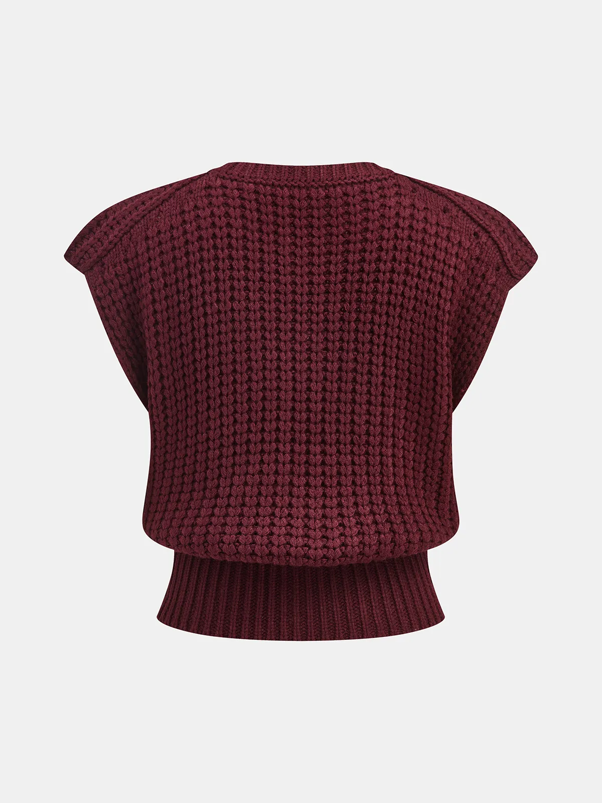 Sleeveless Cable Knit Vest sold by COMMENSE product image thumbnail 2
